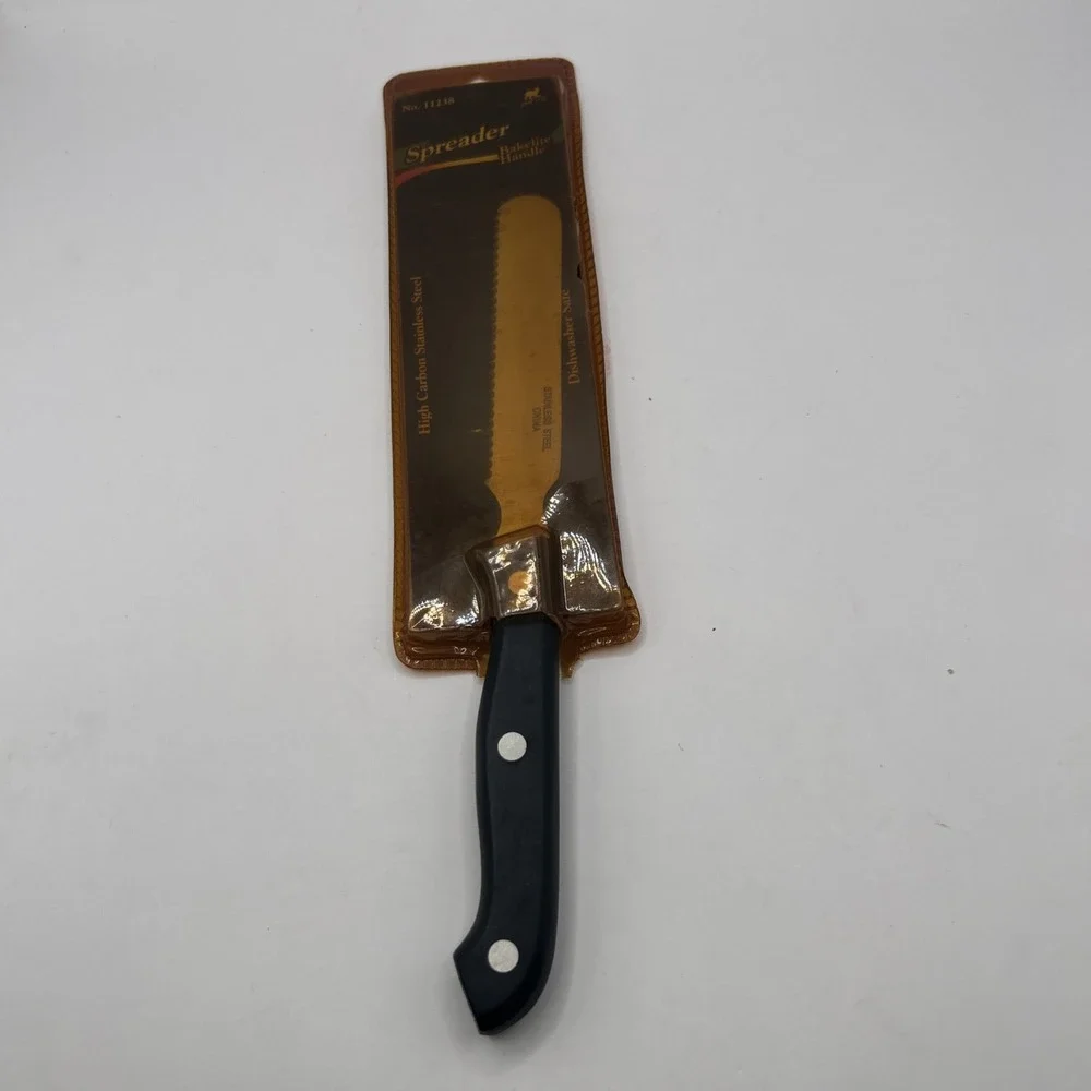 Silver Lynx Spreader Bakelite Handle NOS Vintage